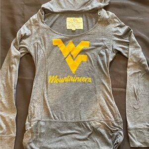 Blue/Gray Long Sleeve West Virginia (WVU) Mountaineers Hoodie